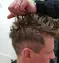 Veranschaulichung der Haare von der Seite